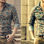 299 Rs Only Flower Style Casual Men Shirt Long Sleeve thesparkshop.in