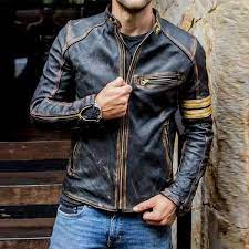 mens cafe racer leather jacket